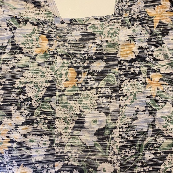 Anthropologie‎ Botanical Print Pullover Top Vintage Wash Short-sleeve Size Small - Picture 12 of 14